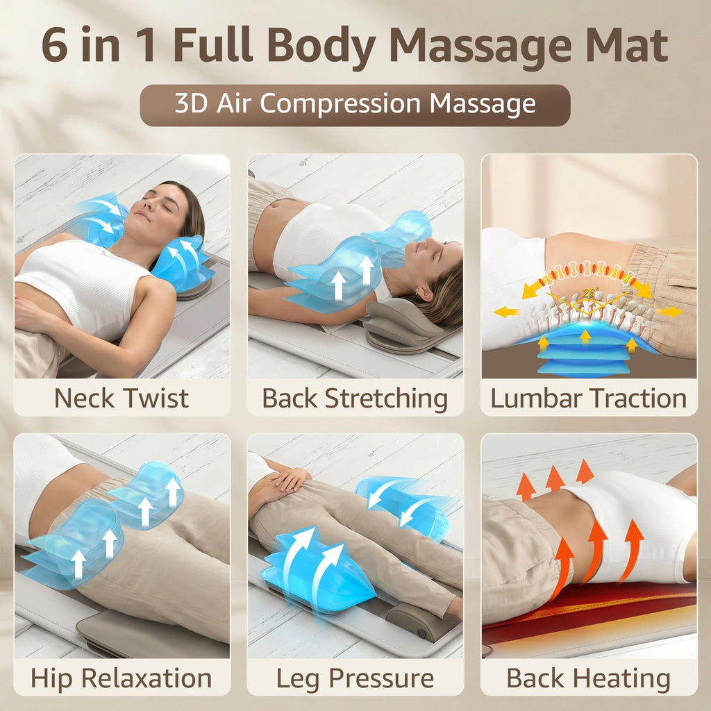 Full Body Massage Mat with Heat, Foldable L735
