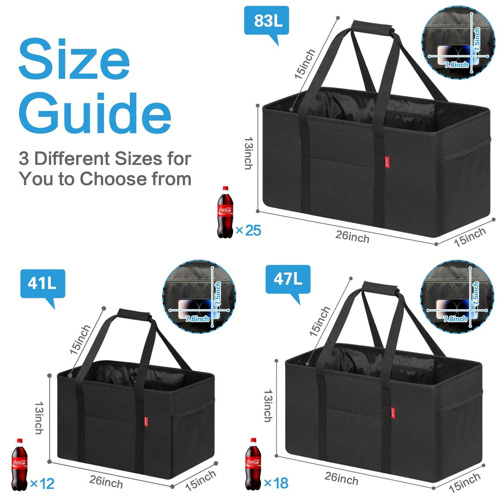 2 Pack Large Utility Tote Bag with Metal Wire Frame W862670