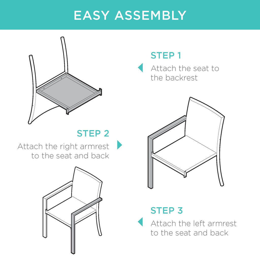 Set of 2 Stackable Outdoor Wicker Dining Chairs N494