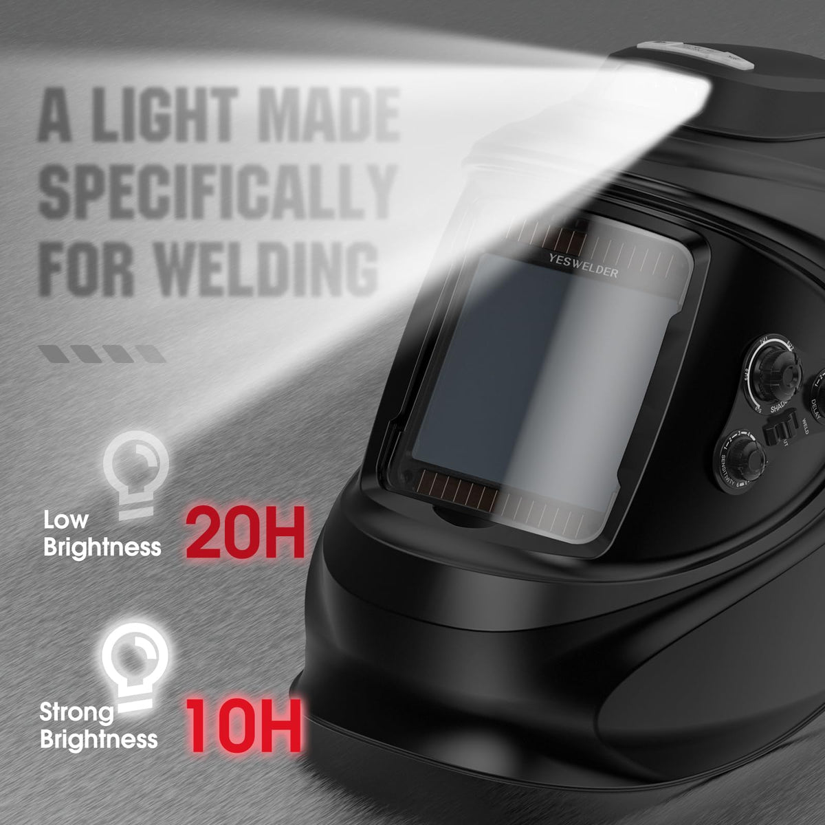 Welding Helmet with Fan and Work Light Y970