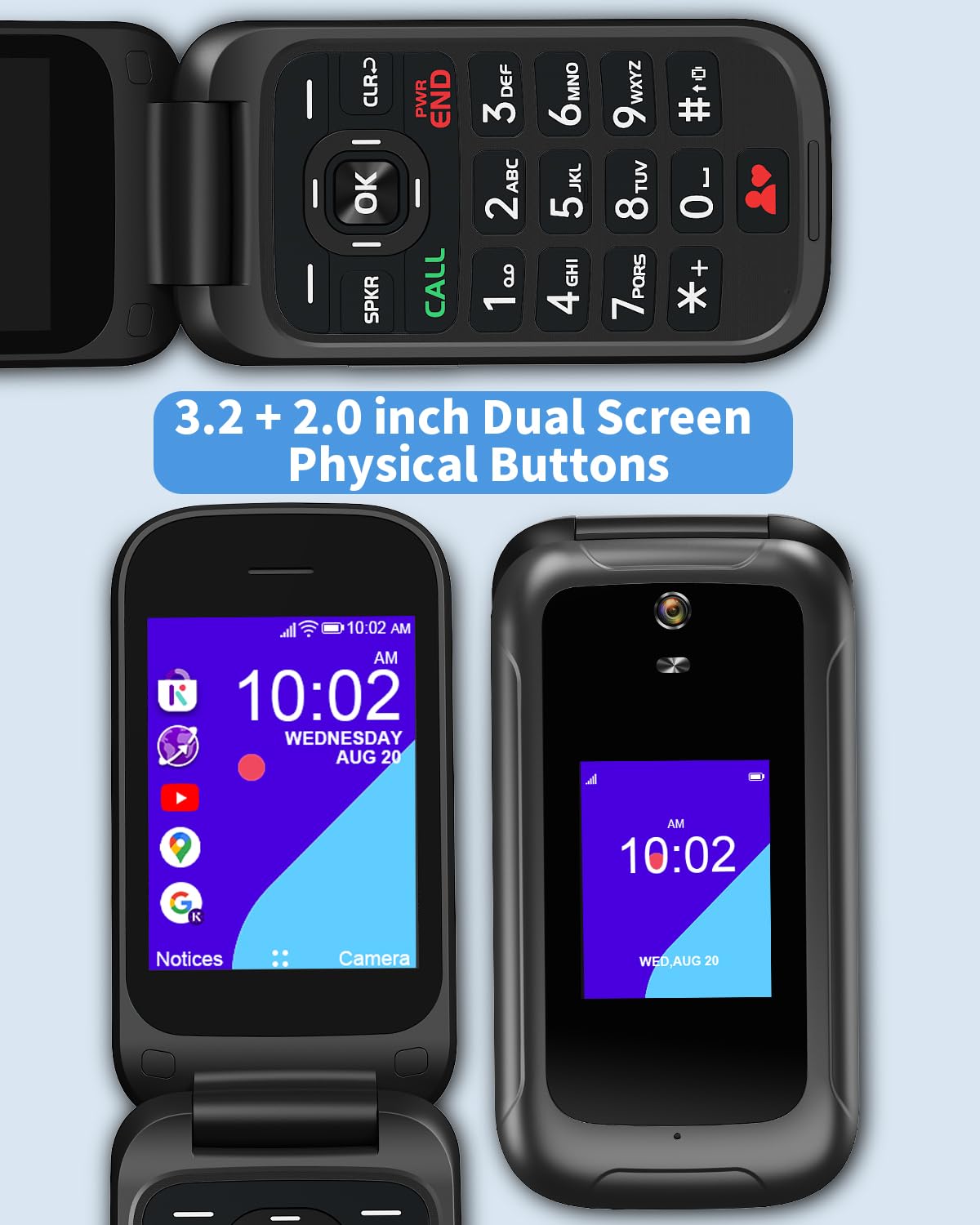 Unlocked 4G Flip Phone with Dual Screen S596066