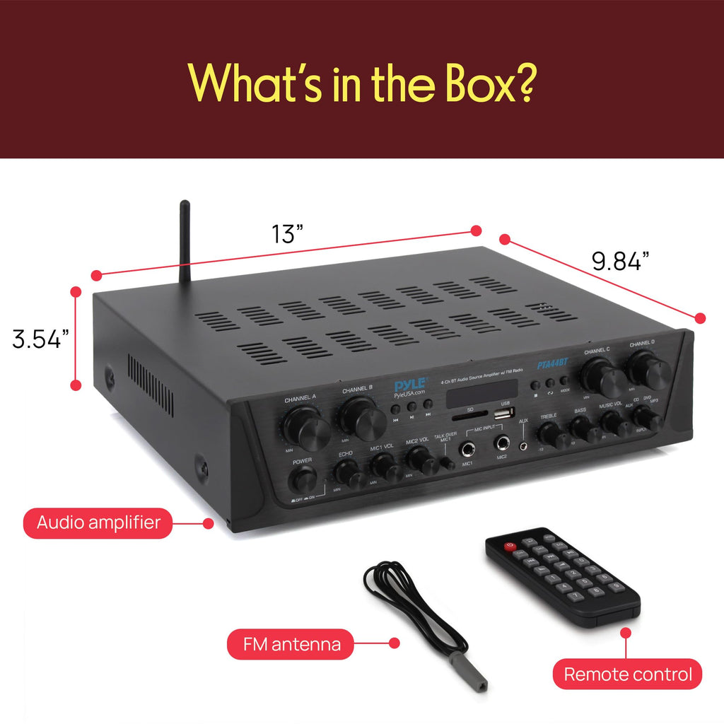 4-Channel Audio Amplifier with Bluetooth M2324