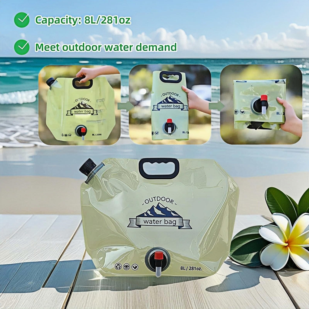 8L Collapsible BPA-Free Water Jug with Adjustable Faucet H10058