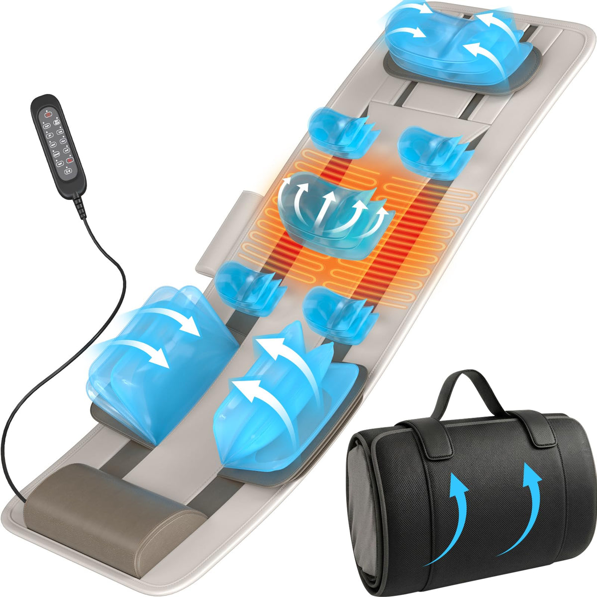 Full Body Massage Mat with Heat, Foldable L735