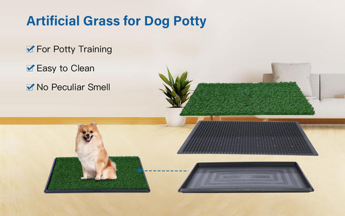 20"x25" Artificial Grass Dog Potty Pad with Tray Z945125