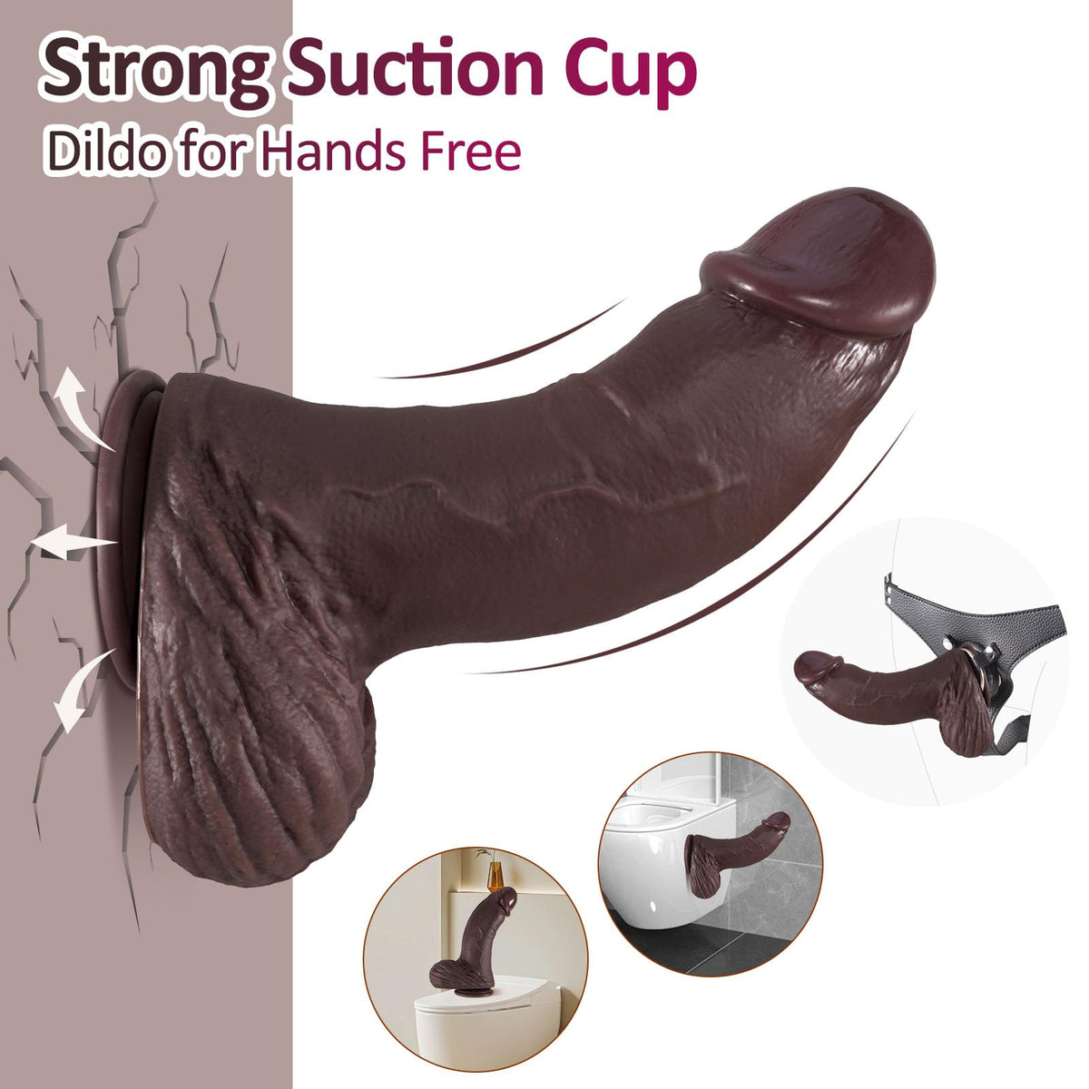 9.21 inch Black Silicone Dildo with Suction Cup G38288