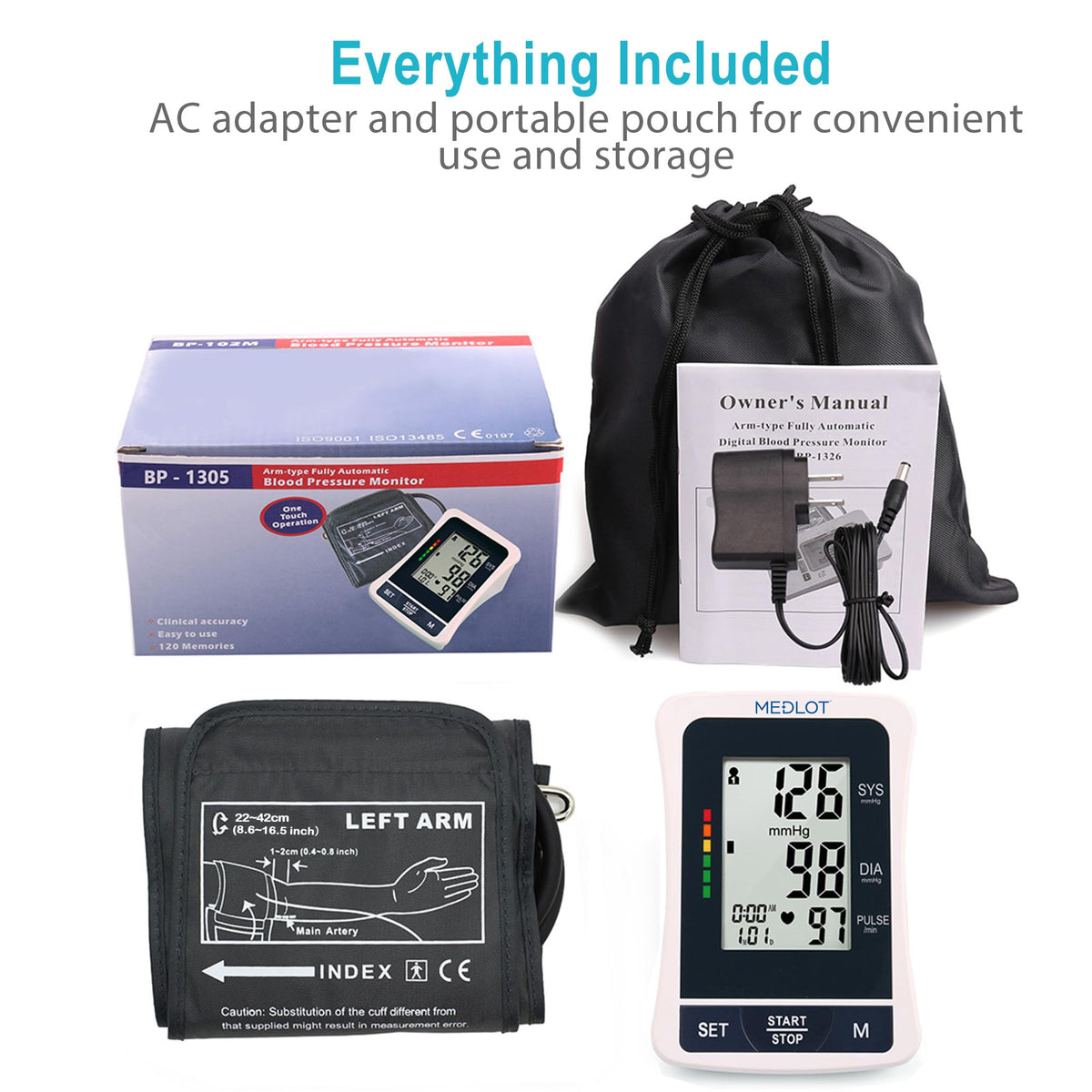 Automatic Upper Arm Blood Pressure Monitor with Large Cuff J838