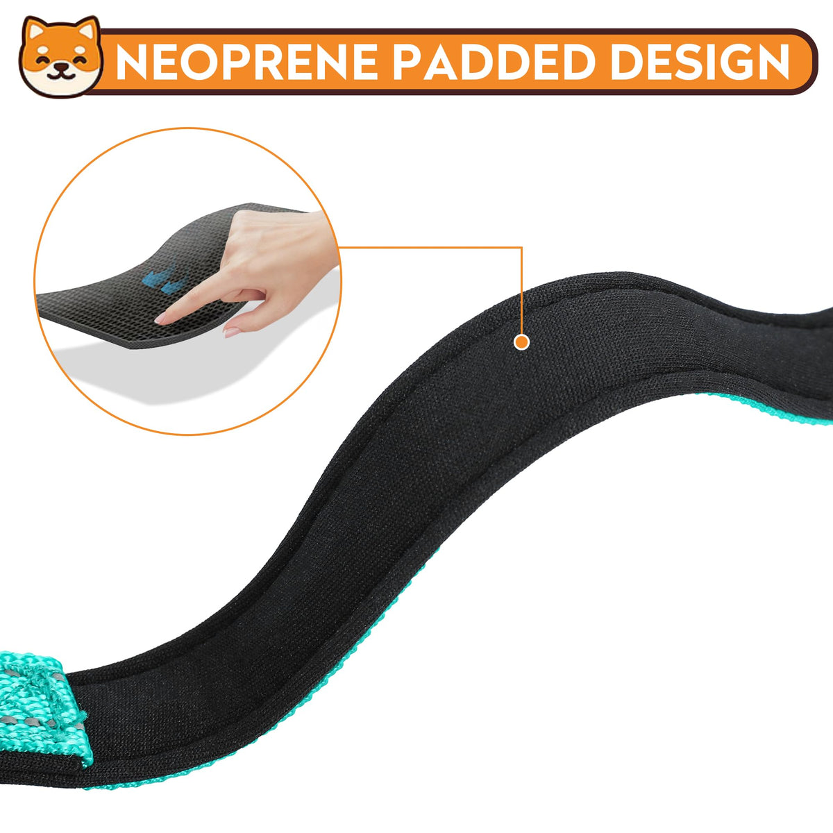Reflective Adjustable Soft Neoprene Padded Dog Collar O815