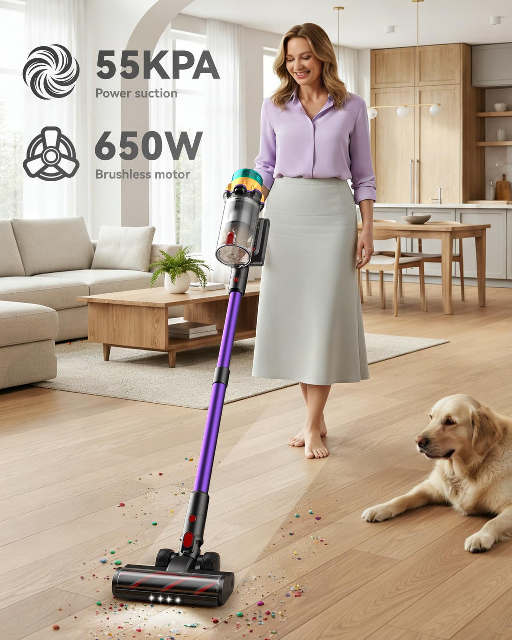 Cordless Stick Vacuum Cleaner 650W 60KPA C827422