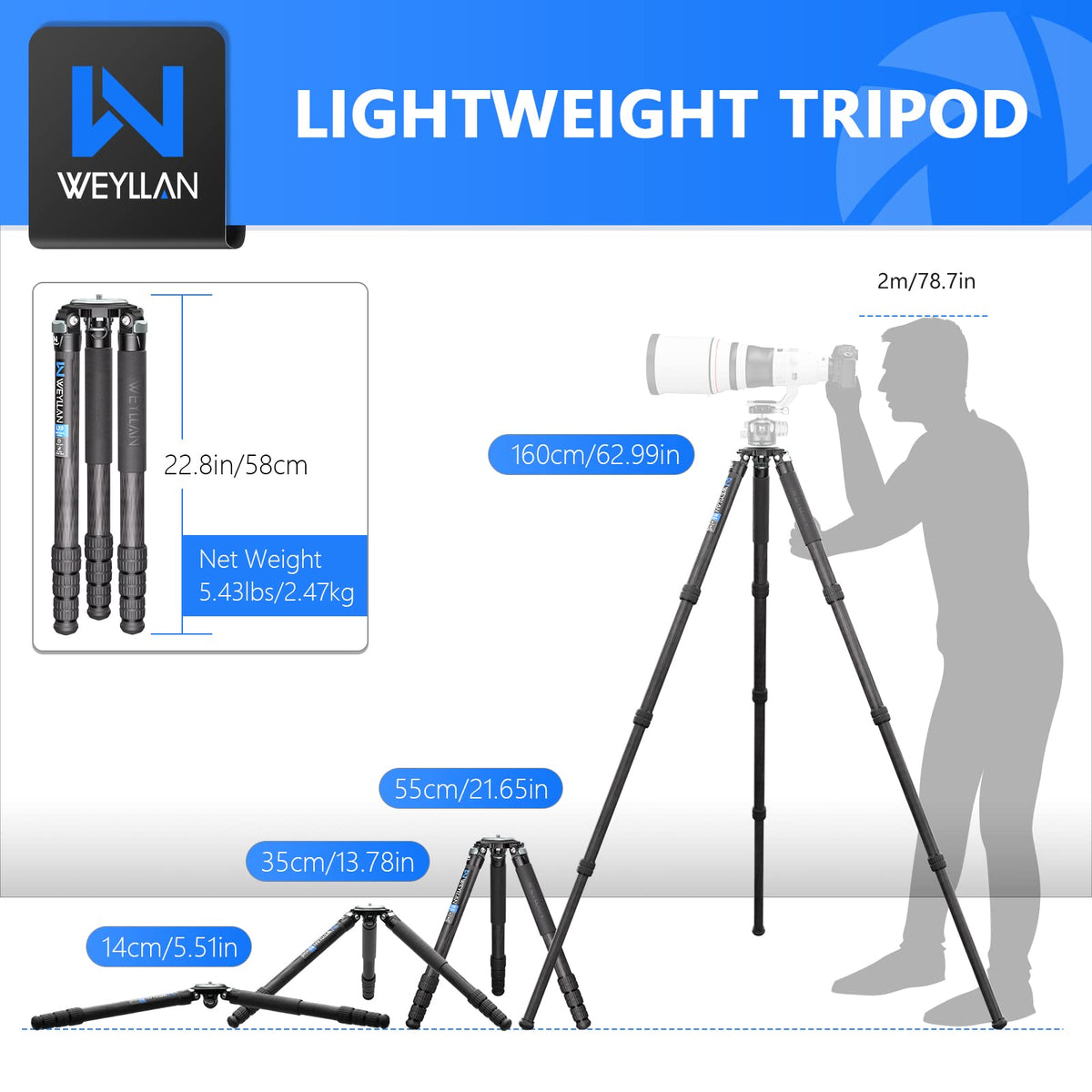 Carbon Fiber Tripod with 75mm Bowl and Adapter K61102