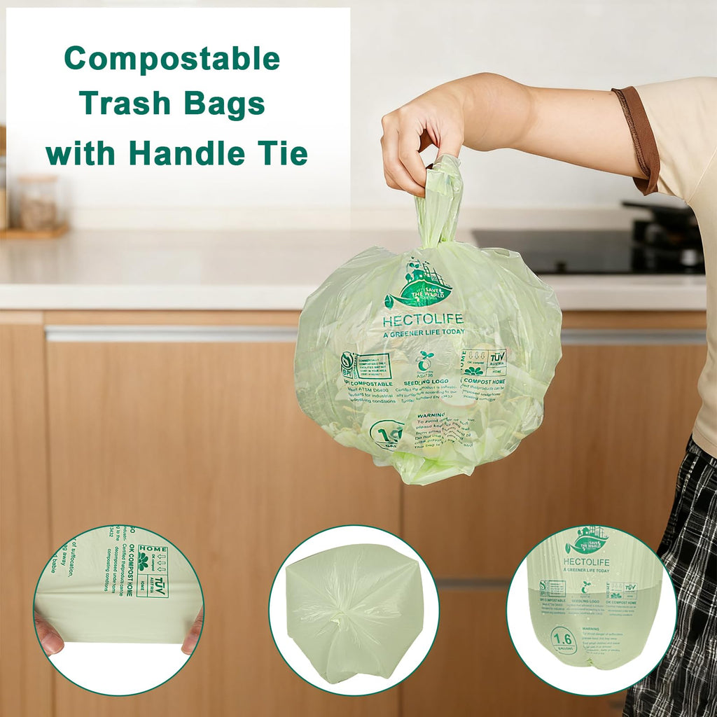 1.6 Gallon 100 Count Compostable Bags V621