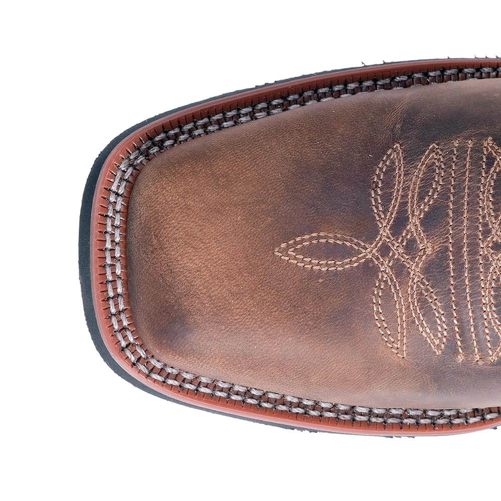 Black Mid Calf Square Toe Pull On Boots V3255