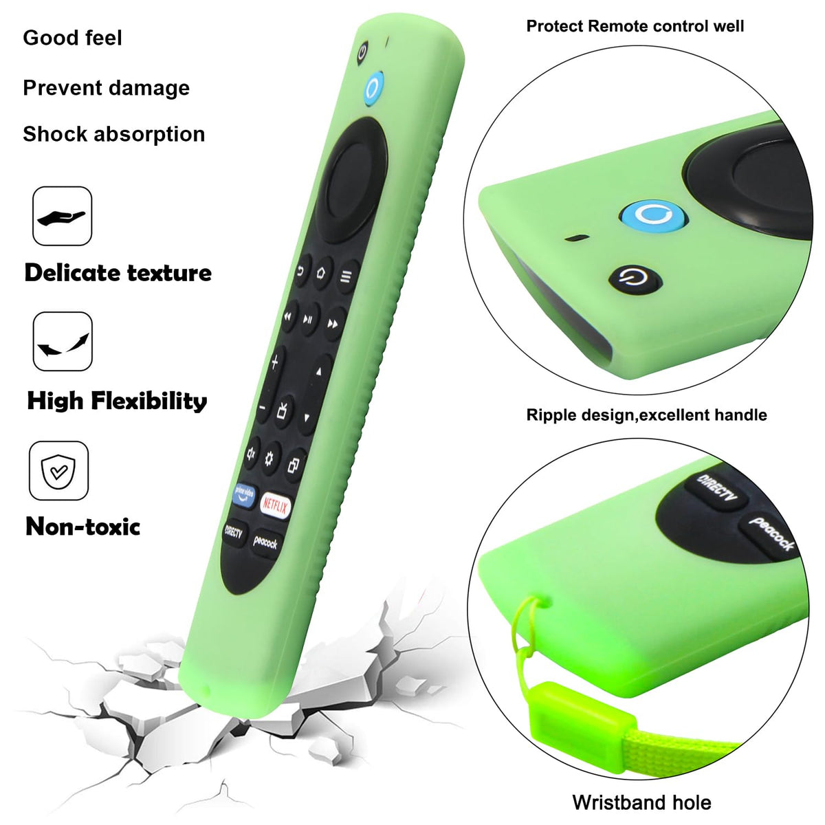 Silicone Remote Case 2pcs Nightglow Green and Blue S24675