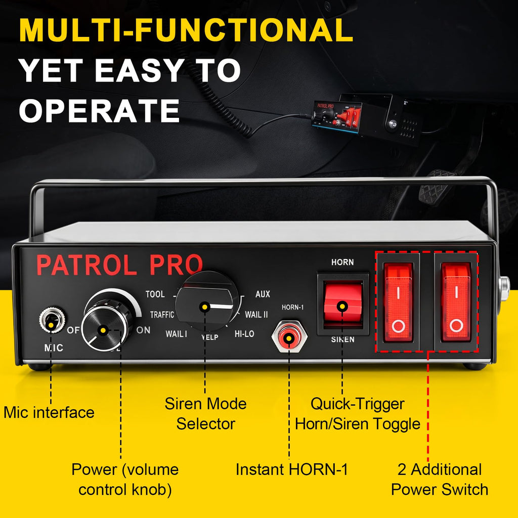 Police Siren PA System with Handheld Mic C752102