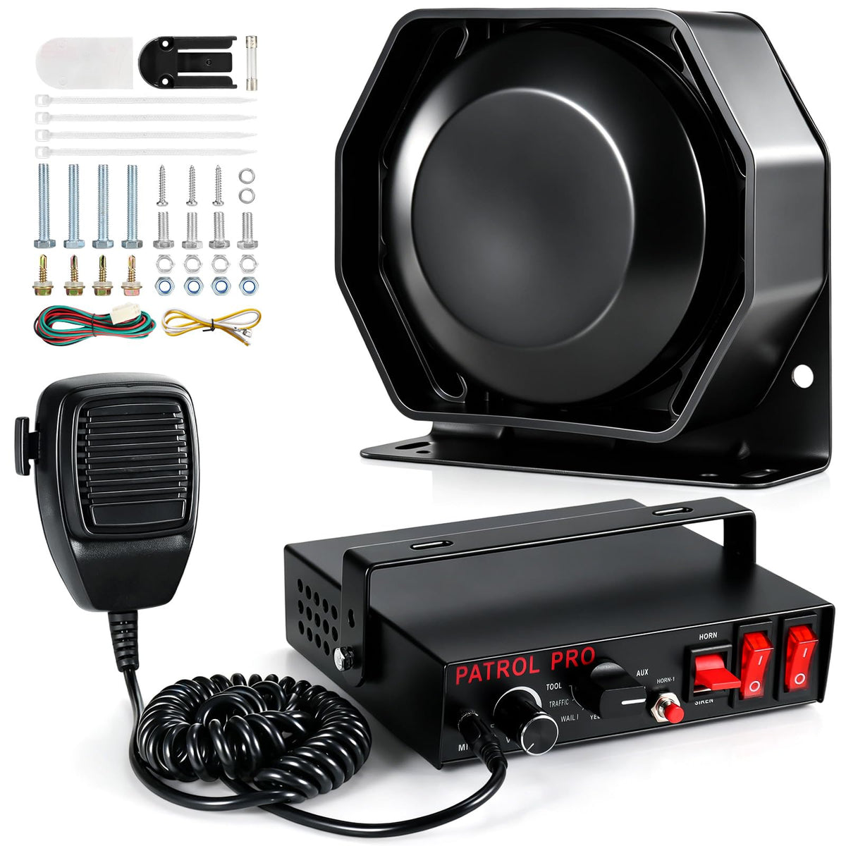 Police Siren PA System with Handheld Mic C752102