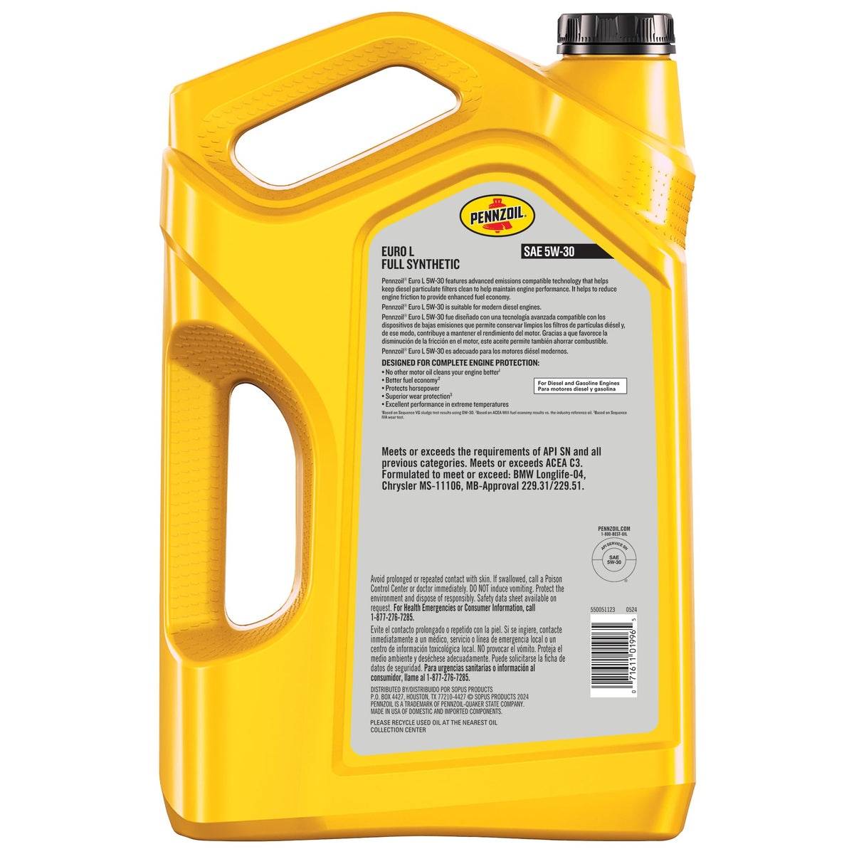 Full Synthetic 5W-30 Motor Oil, 5 Quart I8721