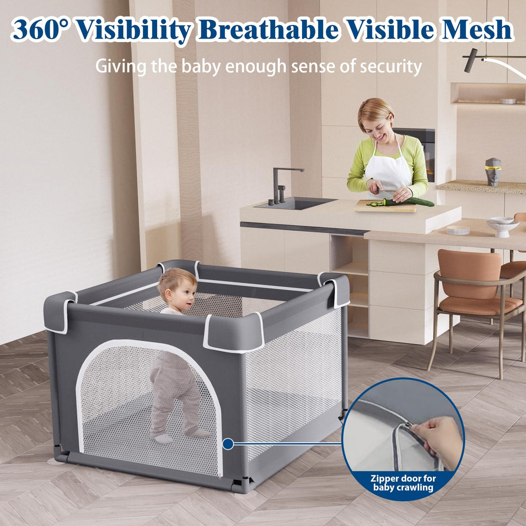 Small Playpen for Babies and Toddlers, 36"x36" Mesh C165