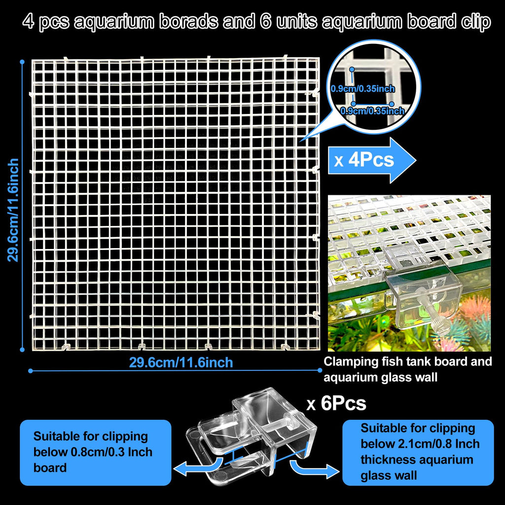 Aquarium Lid Fish Tank Top Cover Plastic Grid Panel C6483