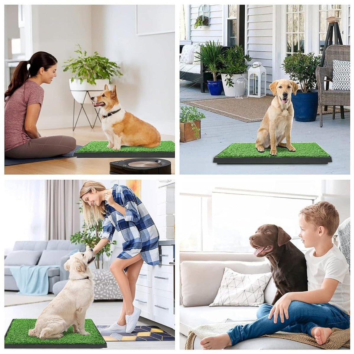 20"x25" Artificial Grass Dog Potty Pad with Tray Z945125