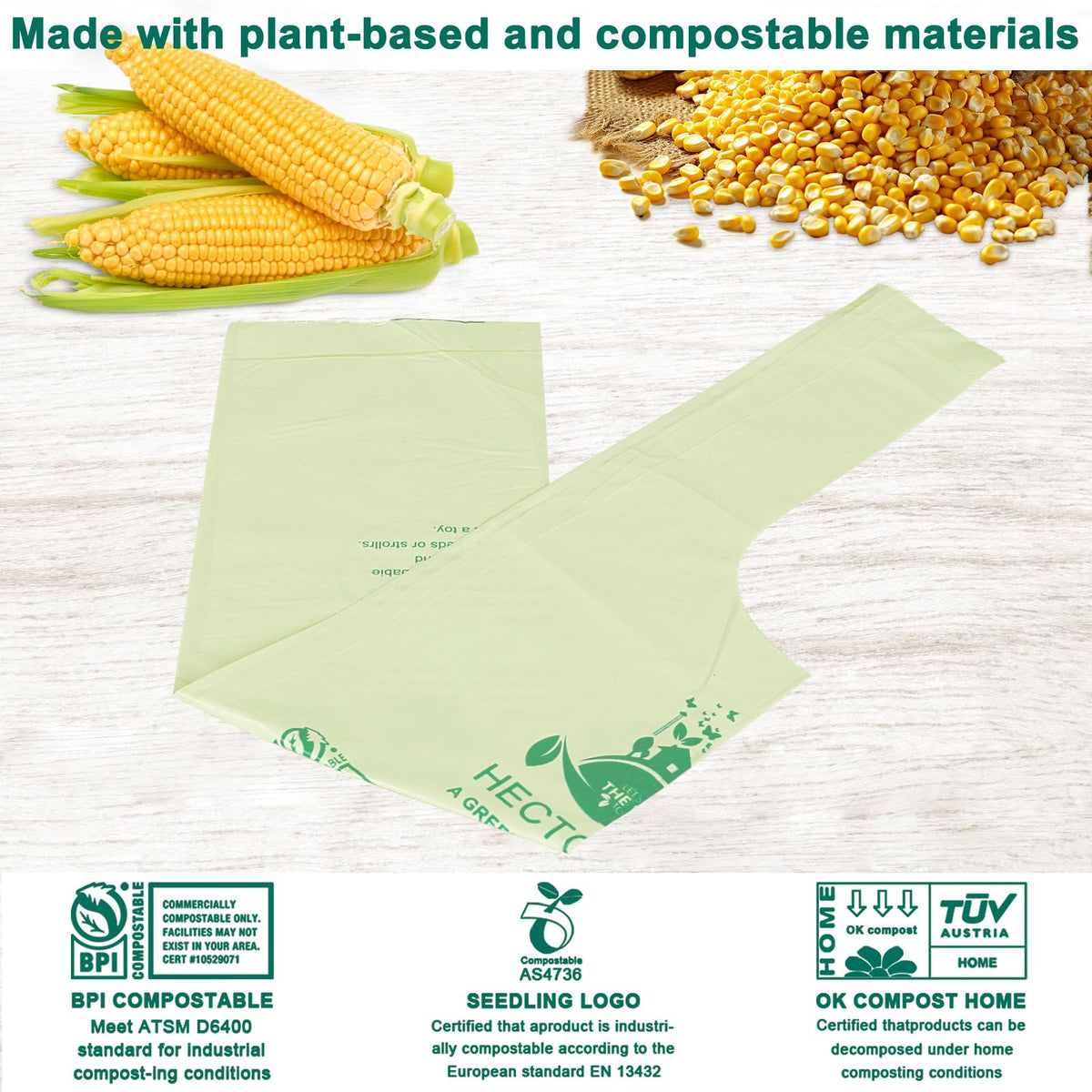 1.6 Gallon 100 Count Compostable Bags V621