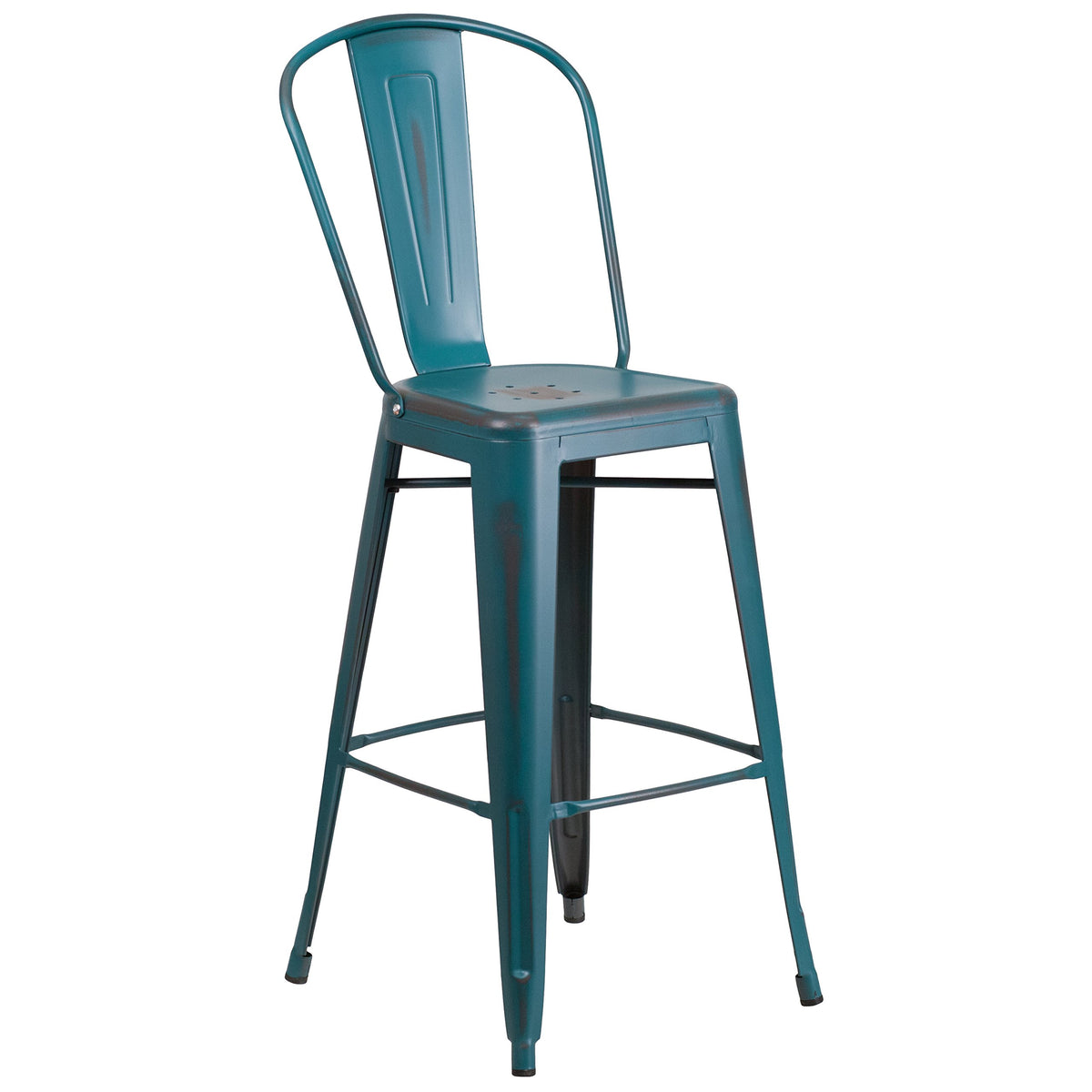 30" Metal Counter Stool with Footrest S55245