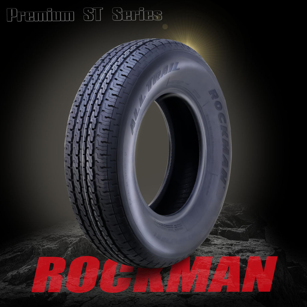 Trailer Tire Wheel ST205/75R15 8-Ply Silver Rim D694230