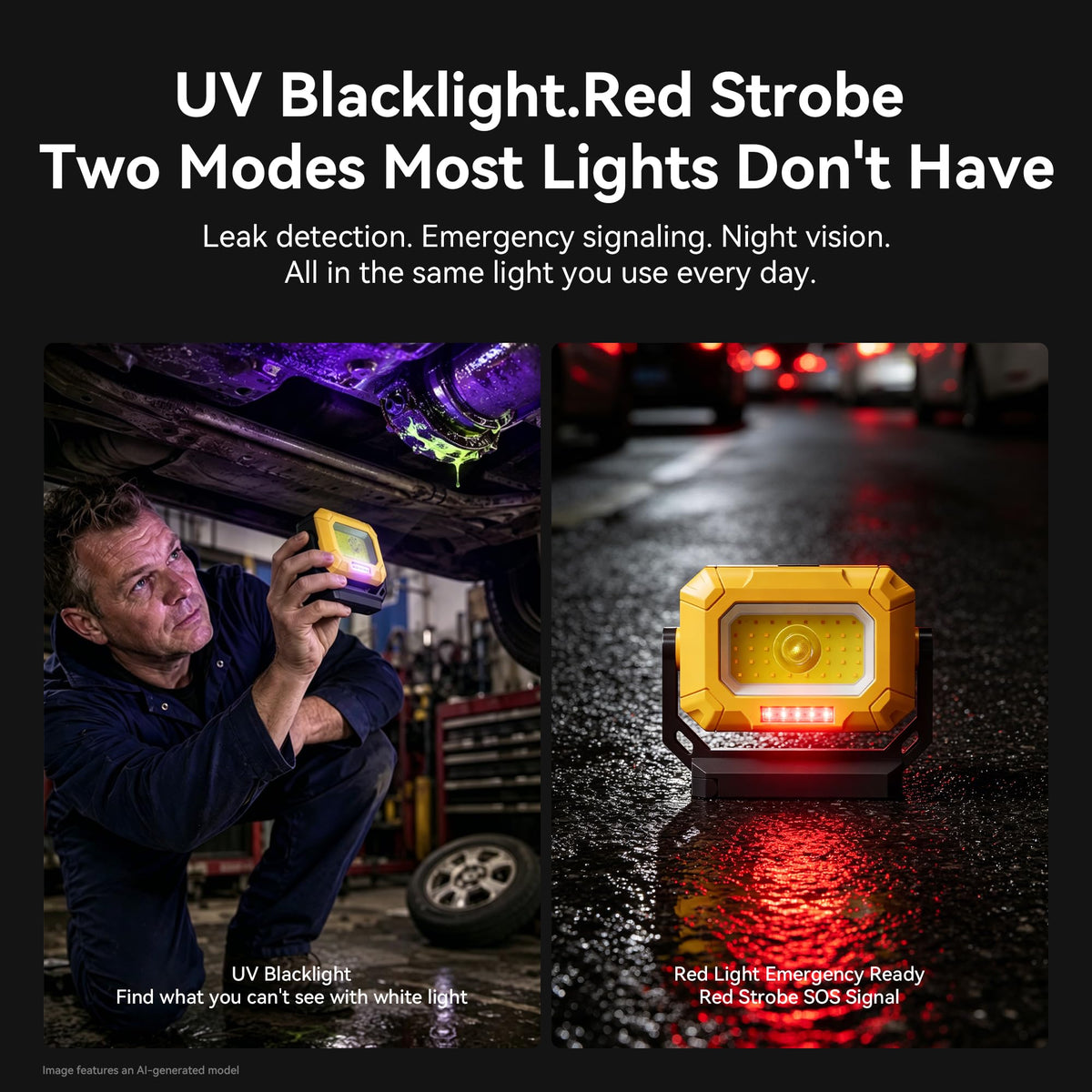 2 Pack 1500LM COB LED Work Light Q445