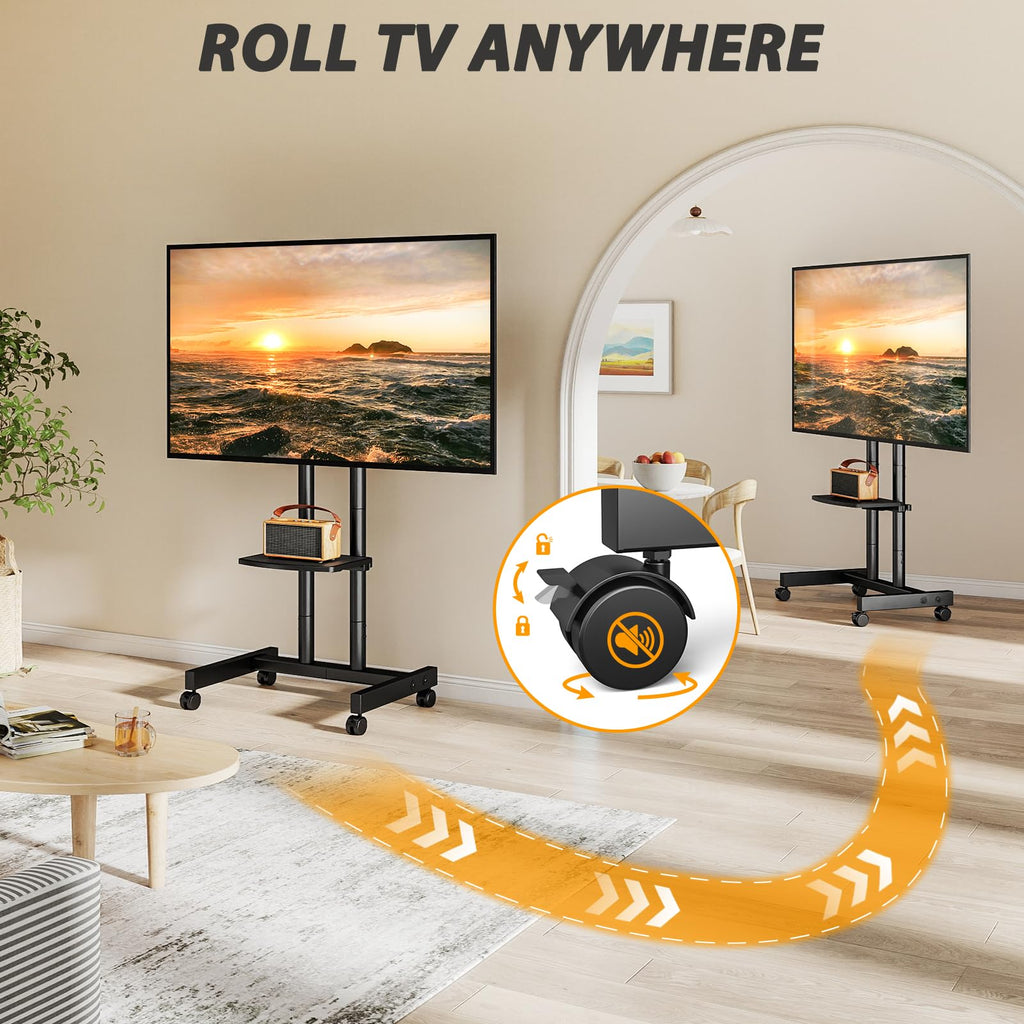 Heavy Duty Rolling TV Stand for 27-80 inch TVs S4101