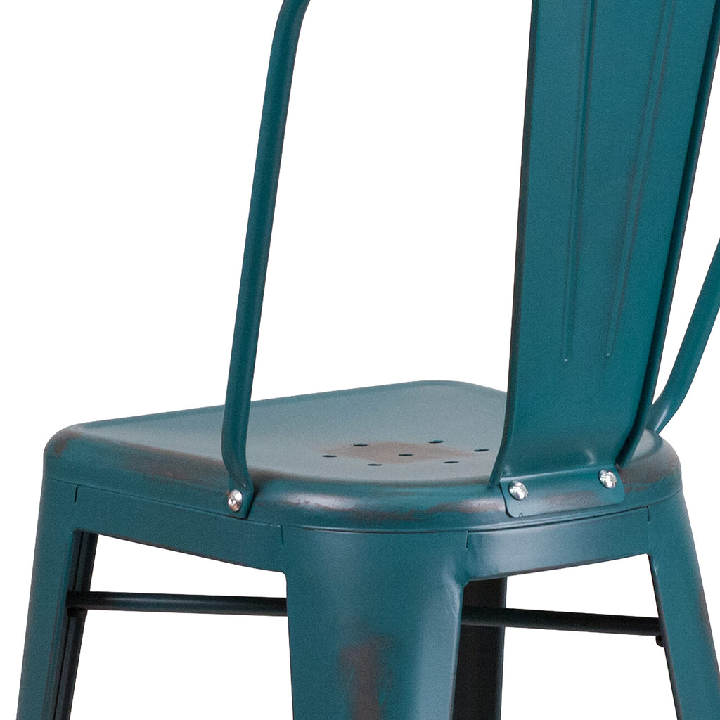 30" Metal Counter Stool with Footrest S55245