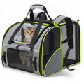 Expandable Cat Backpack Carrier for Cats and Small Dogs up to 18 lbs Grey O8031