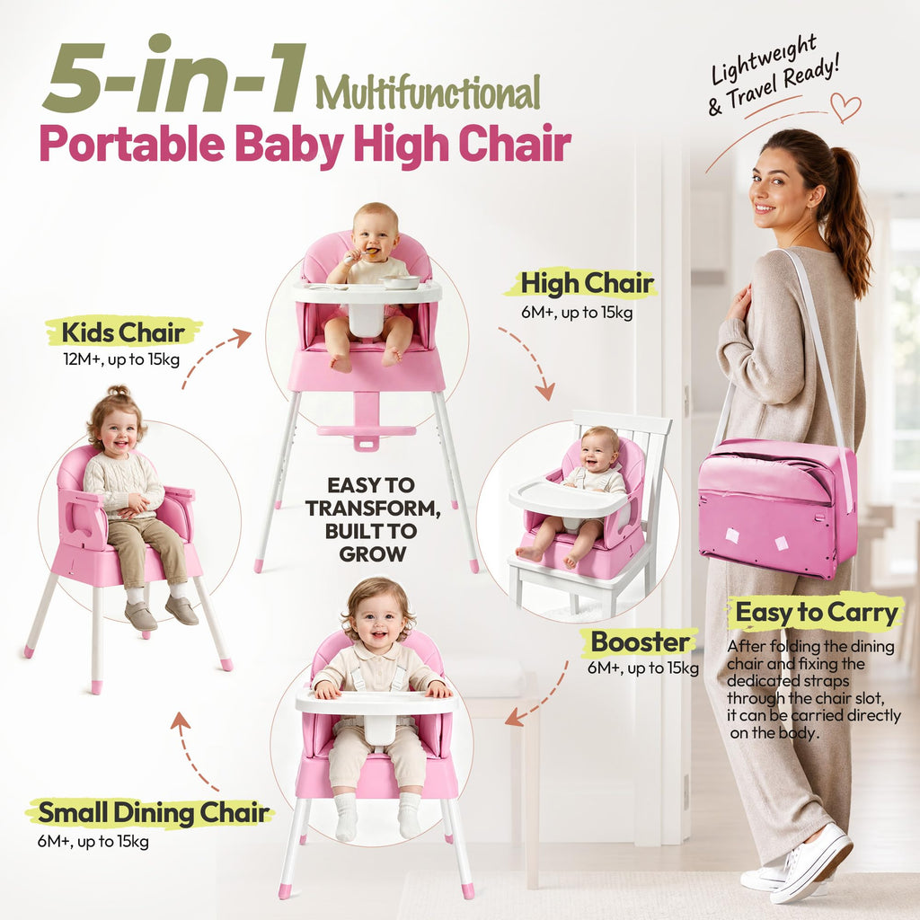 5 in 1 Foldable Baby High Chair E669