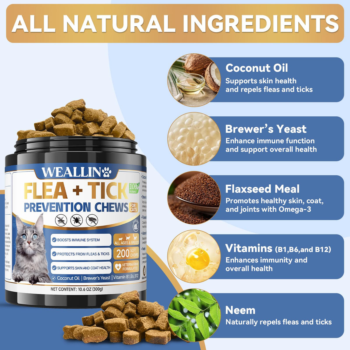 Flea and Tick Prevention Soft Chews for Dogs and Cats E59449