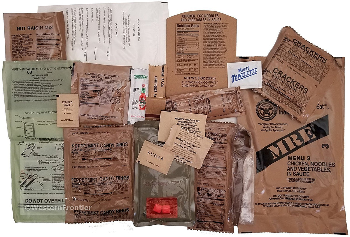 24 Meals Military Surplus Meal Ready to Eat T371