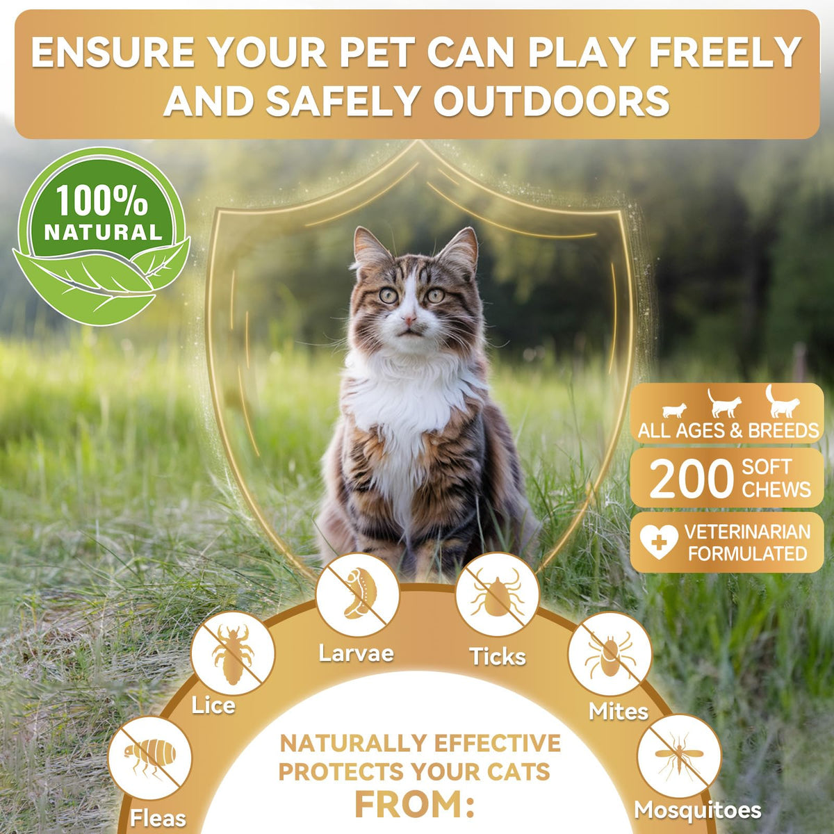 Flea and Tick Prevention Soft Chews for Dogs and Cats E59449