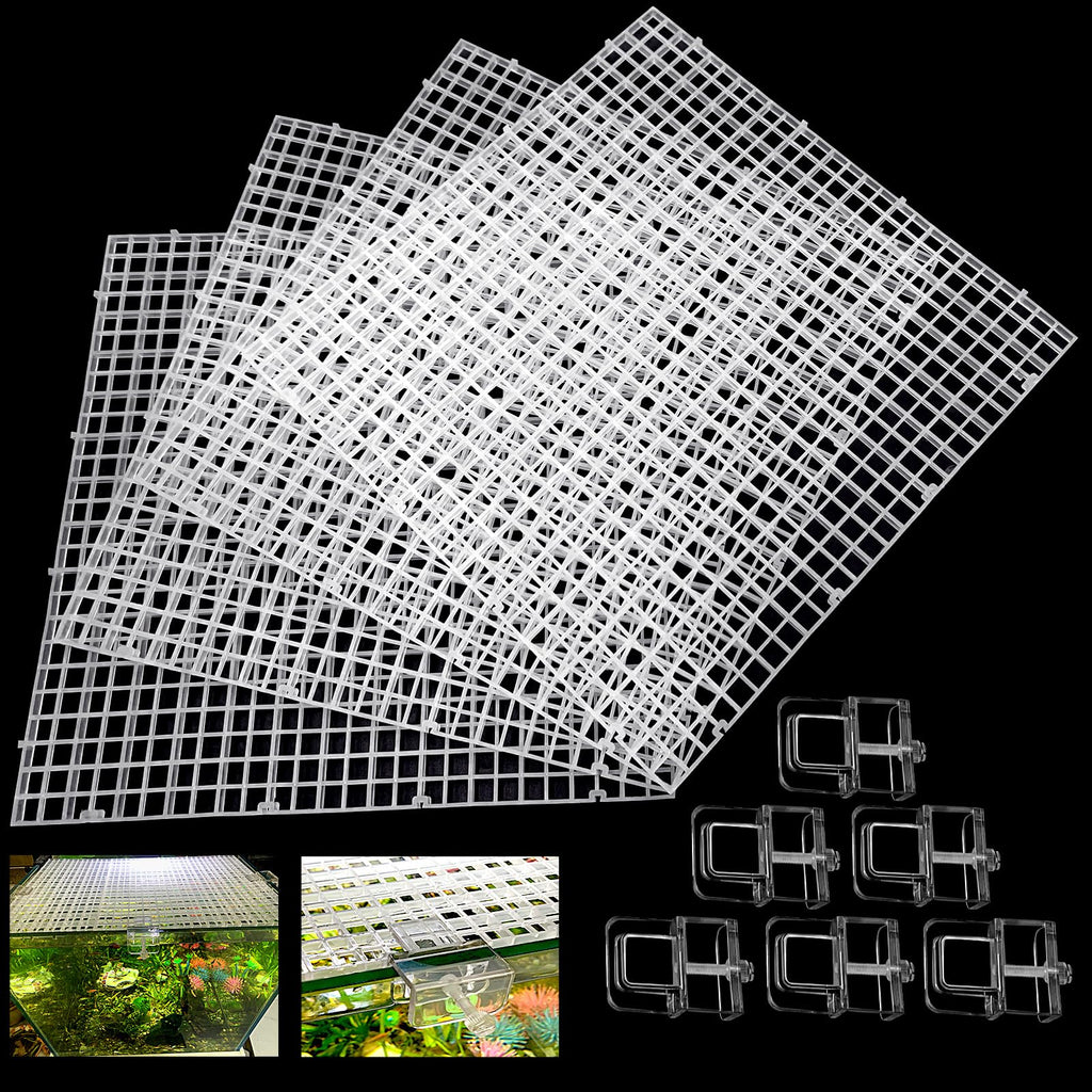 Aquarium Lid Fish Tank Top Cover Plastic Grid Panel C6483