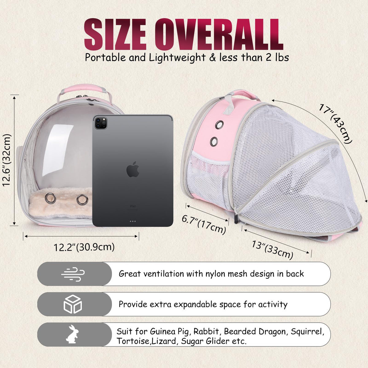 Expandable Breathable Pet Carrier Backpack E470756