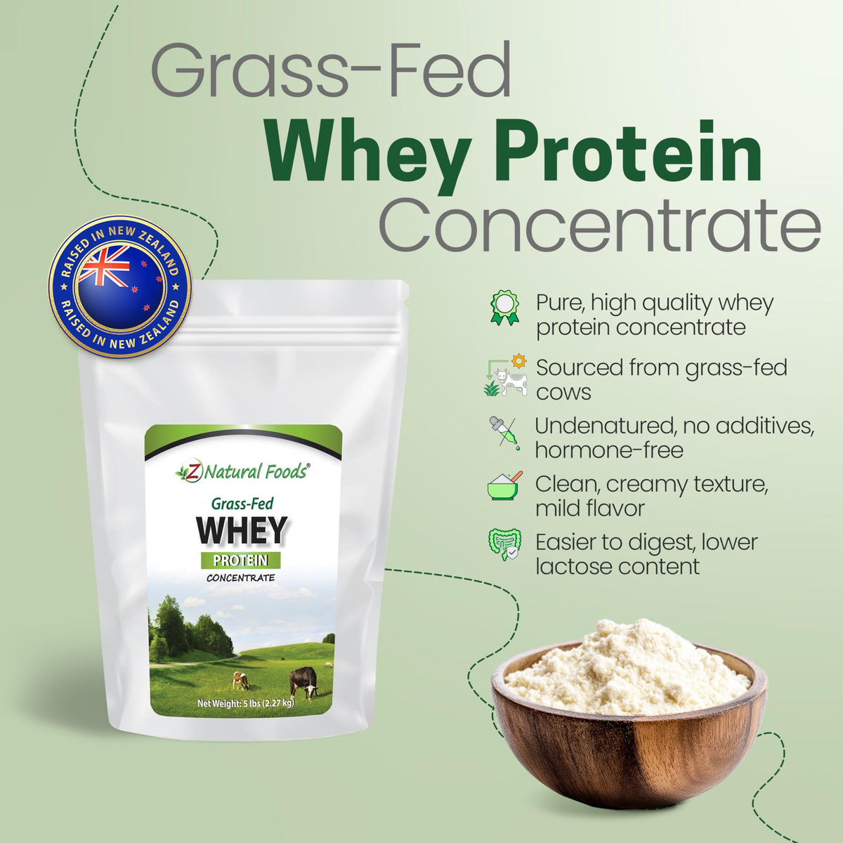 Grass-Fed Whey Protein Concentrate 5 lb Y7436