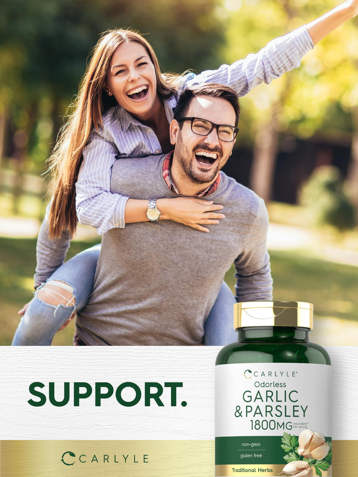Odorless Garlic & Parsley Supplement 200 Softgels H911
