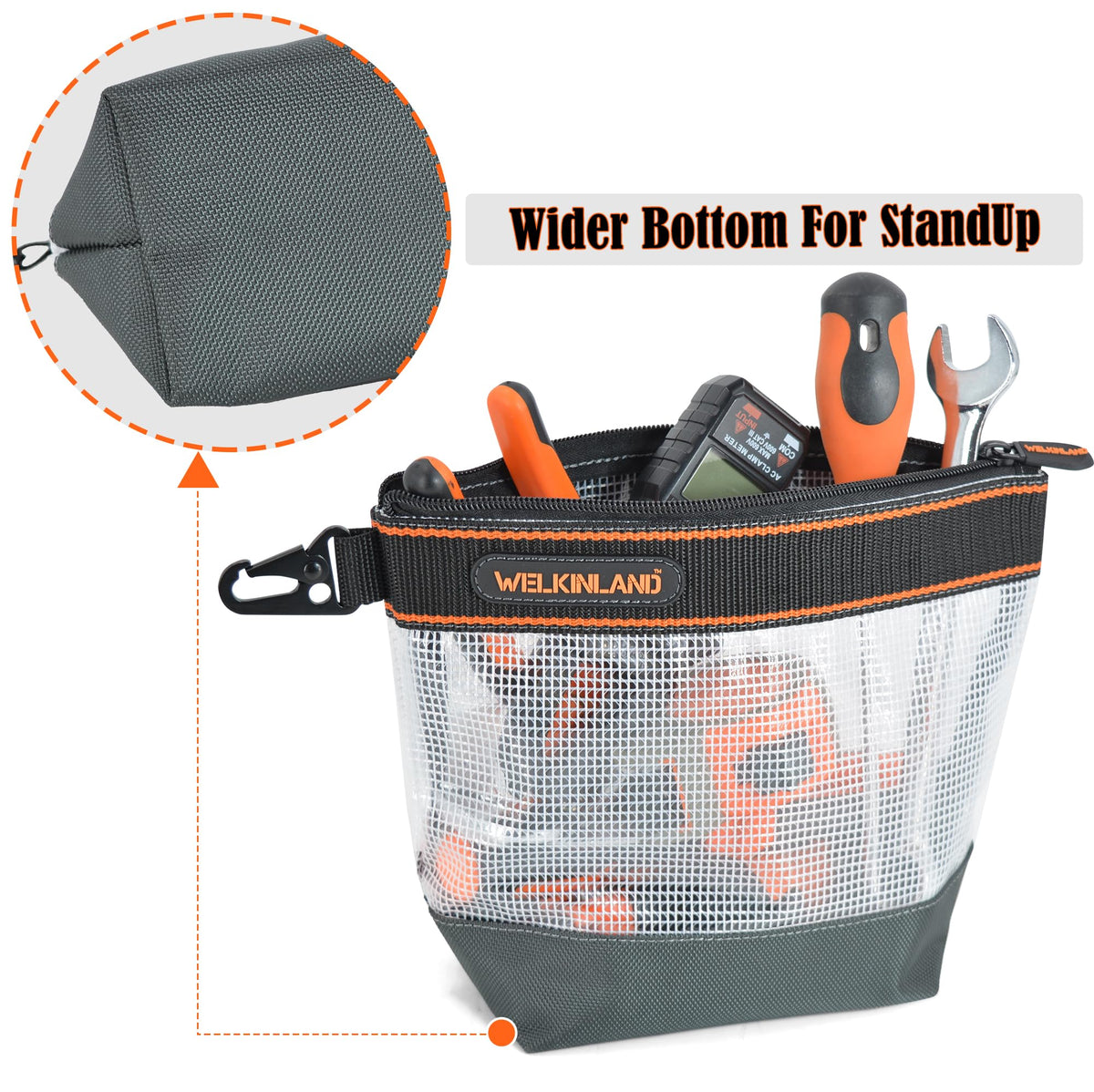 10-Inch Clear 4-Pack Zippered Tool Pouch S6289