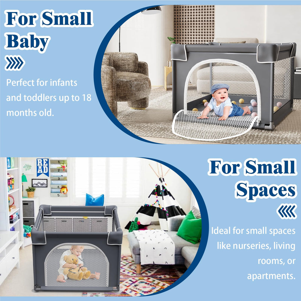 Small Playpen for Babies and Toddlers, 36"x36" Mesh C165