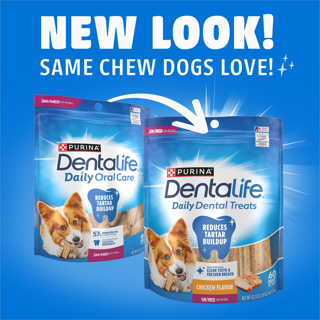 Daily Oral Care Dog Treats, Small/Medium, 60 ct K204