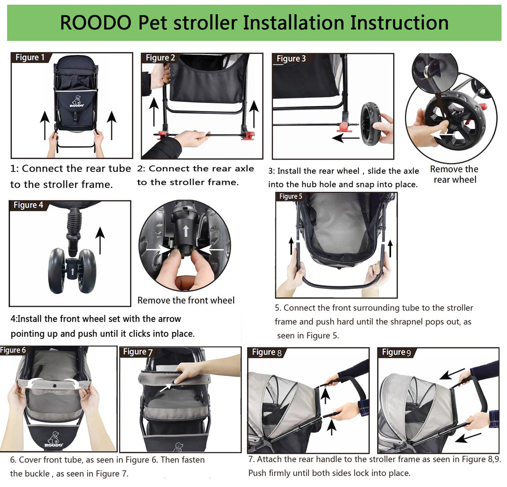 3 Wheel Foldable Pet Stroller P96785