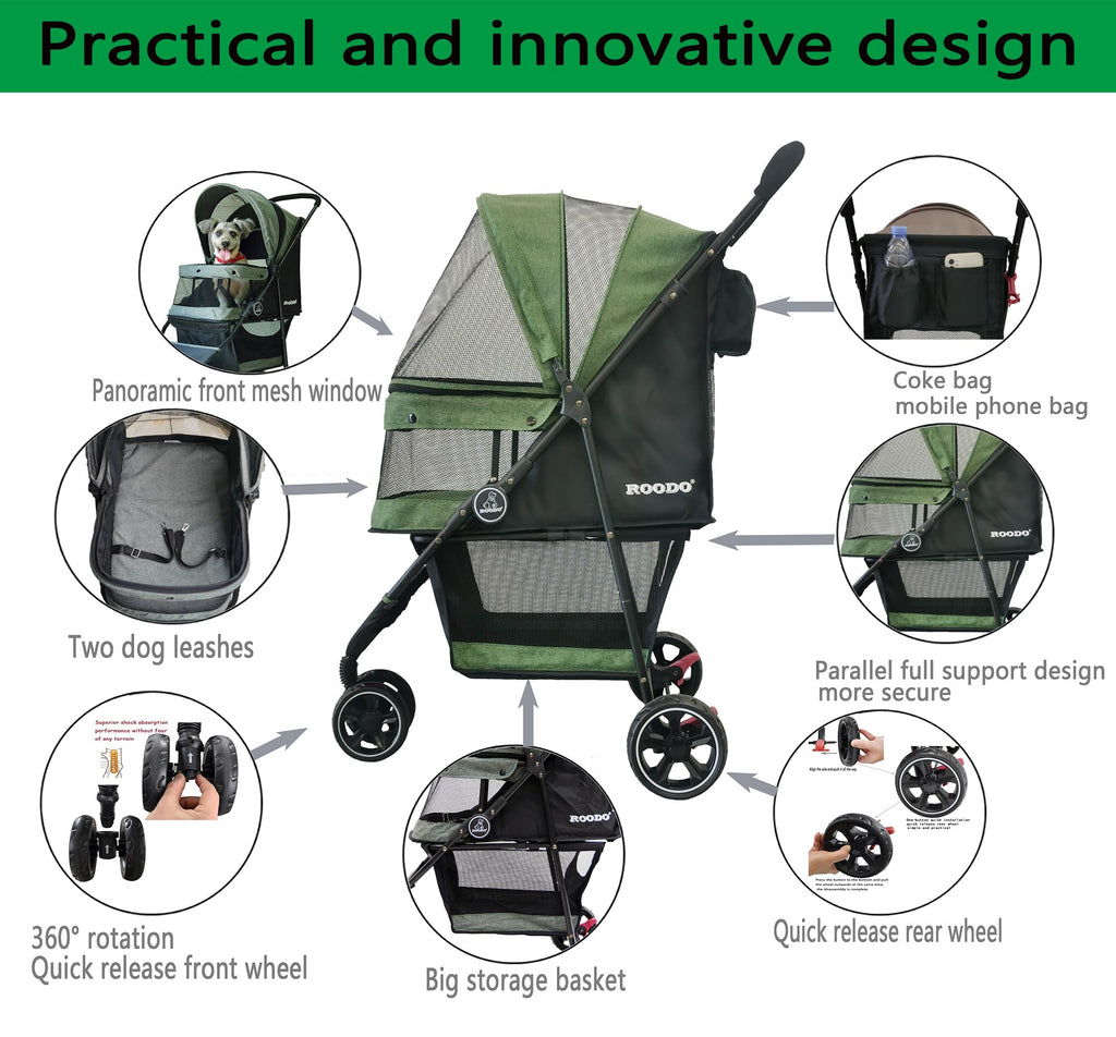 3 Wheel Foldable Pet Stroller P96785