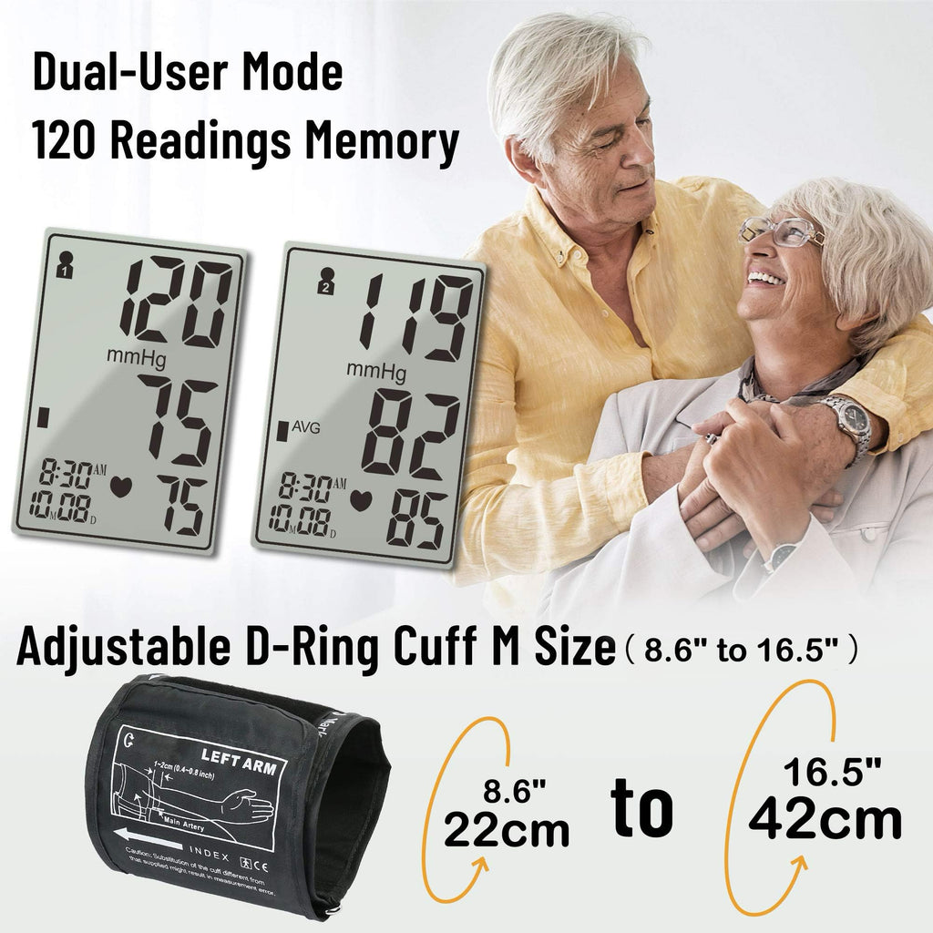 Automatic Upper Arm Blood Pressure Monitor with Large Cuff J838