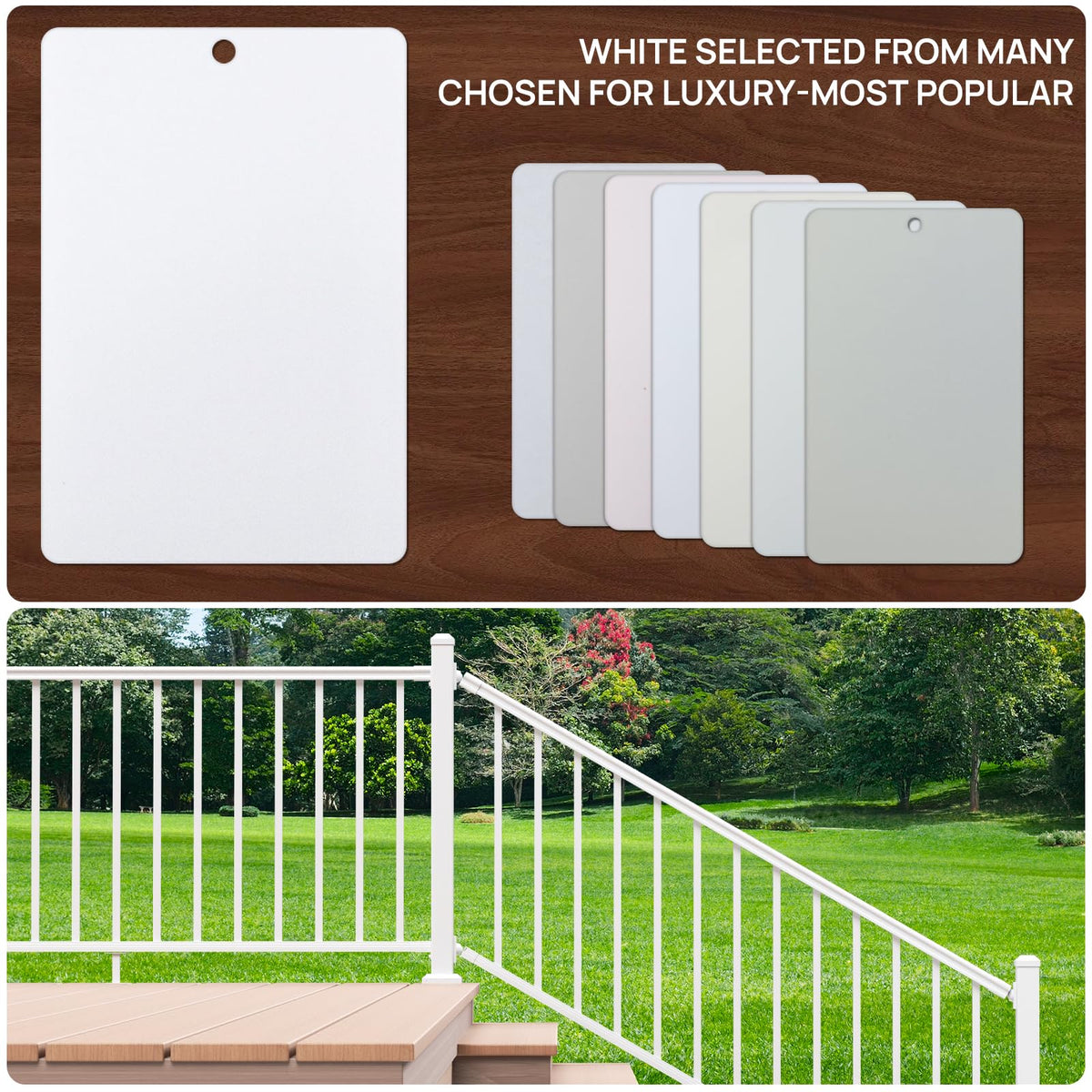 White Modular Stair Railing Kit S7643