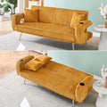 Orange Velvet Convertible Sofa Bed W1423