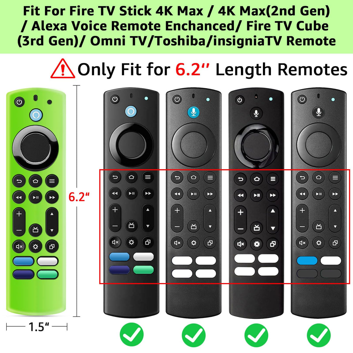Silicone Remote Cover Glow in The Dark with Lanyard U37485