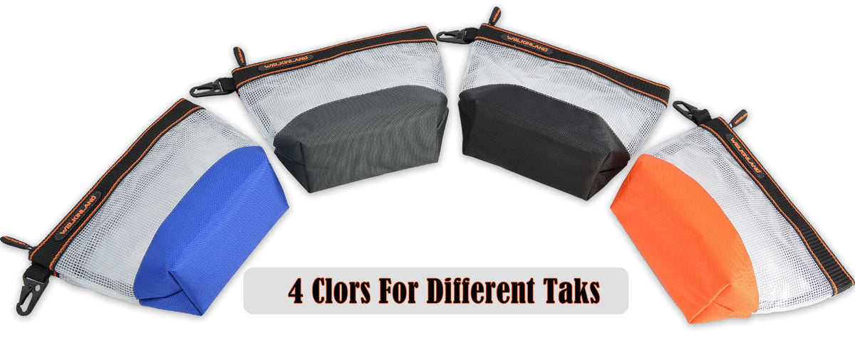 10-Inch Clear 4-Pack Zippered Tool Pouch S6289