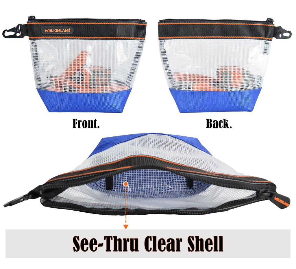 10-Inch Clear 4-Pack Zippered Tool Pouch S6289
