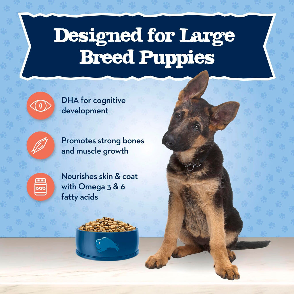 Large Breed Puppy Dry Dog Food Chicken and Brown Rice 24-lb Bag G80075